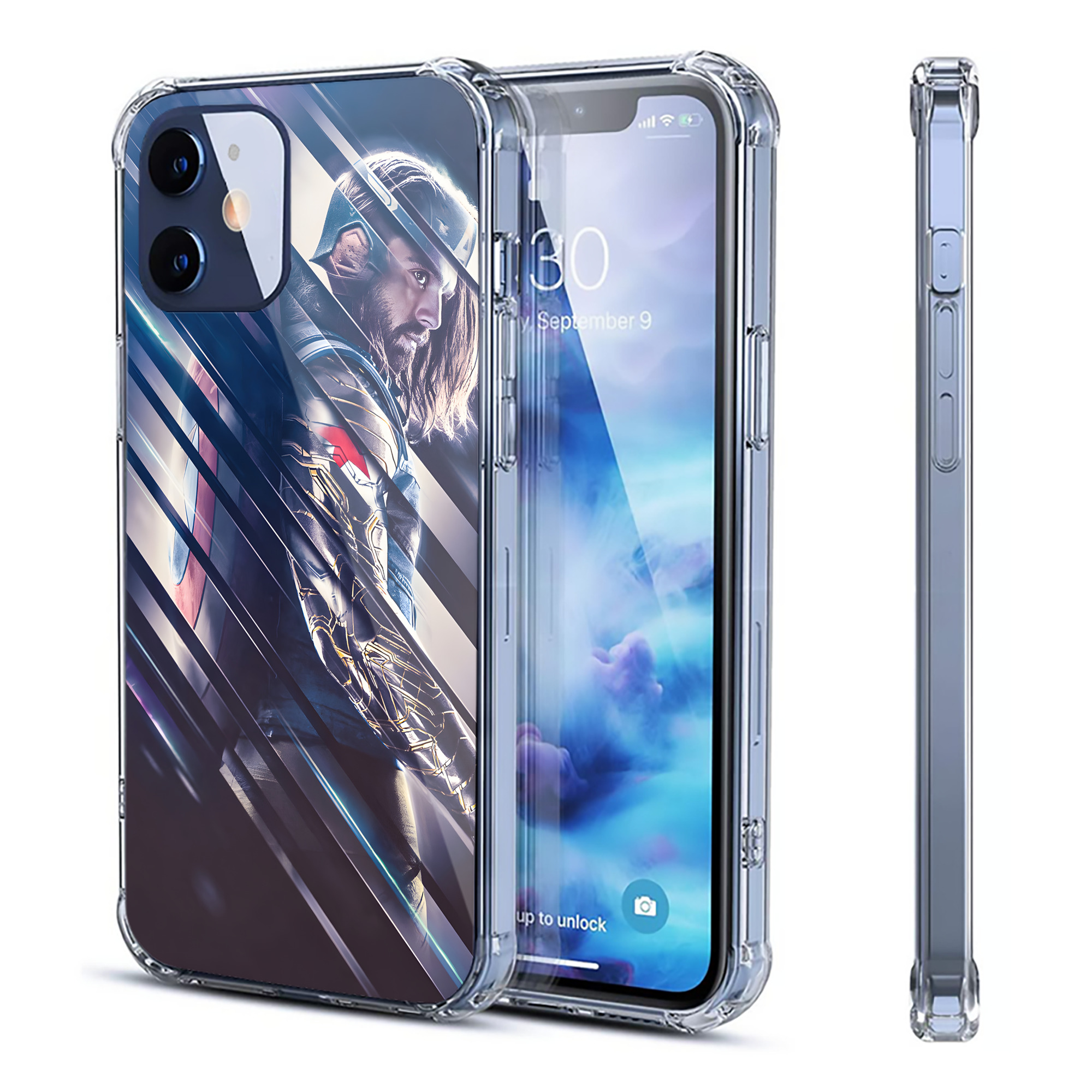 （画像用） アベンジャーズ The Avengers 【iPhone 12シリーズ対応】透明スマホケース（クリアソフトケース）